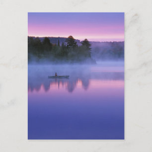 Postal Canadá, Ontario, Parque Algonguin, Canoista en