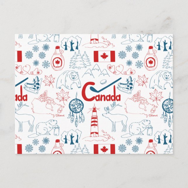 Postal Canadá | Patrón de símbolos (Anverso)