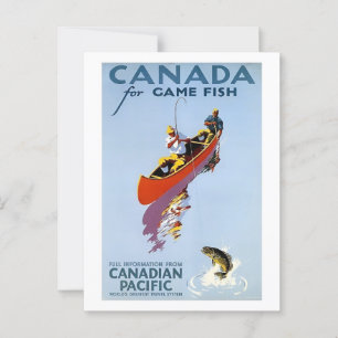 Postal Canadá, pesca, deportes al aire libre, inspirados