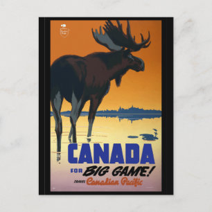 Postal Canadá: Poster de Viajes Vintage
