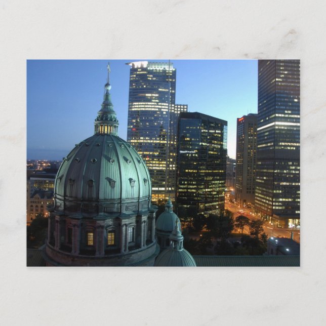 Postal Canadá, Quebec, Montreal. Centro de Montreal, (Anverso)