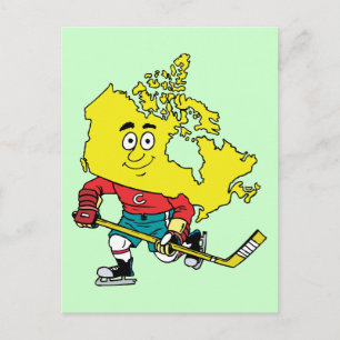 Postal Canadá: Recordatorio de viaje de vintage de hockey