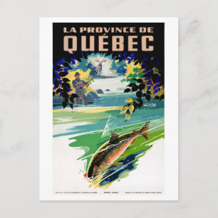 Postal Canadá: Reponen afiche vintage de Quebec