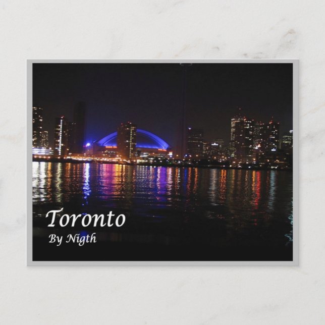 Postal Canadá - Toronto por noche - (Anverso)