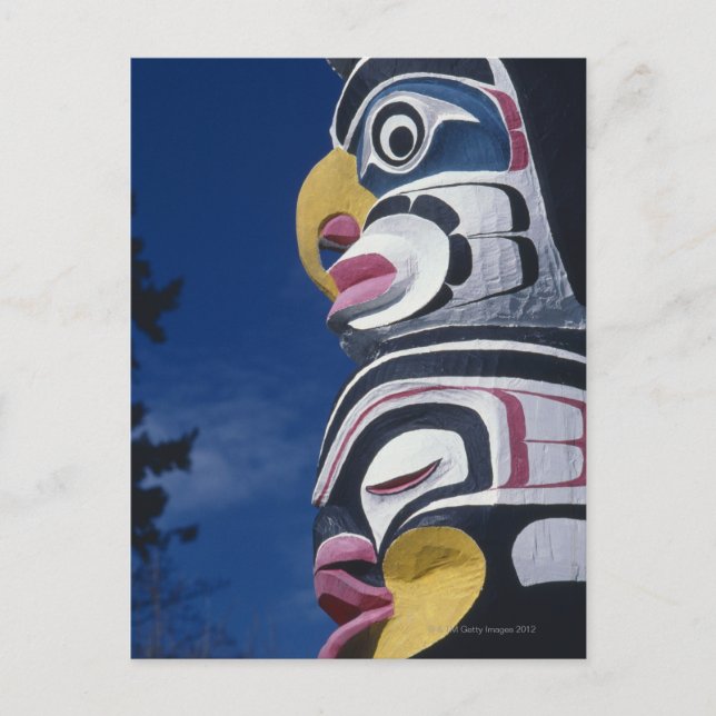 Postal Canadá, Vancouver, Stanley Park, tótem, (Anverso)