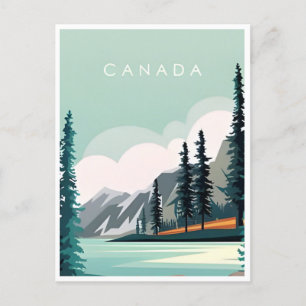 Postal Canadá Vintage Travel faro retro alberta