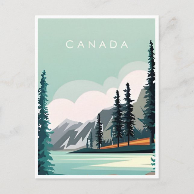Postal Canadá Vintage Travel faro retro alberta (Anverso)