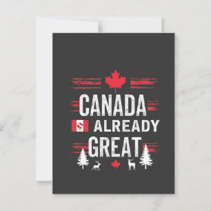 Postal Canadá ya es grande Anti MAGA Anti Trump