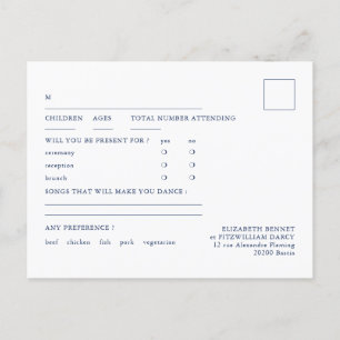 Postal Cánades de amor minimalistas bodas RSVP