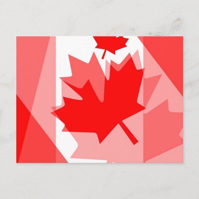 Postal Canadiense de estilo con capas de hojas de arce ro (Anverso)