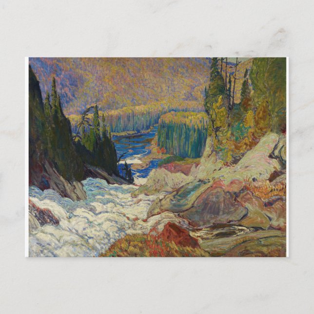 Postal Canadiense J. E. Pintura de cascada de Jackson (Anverso)
