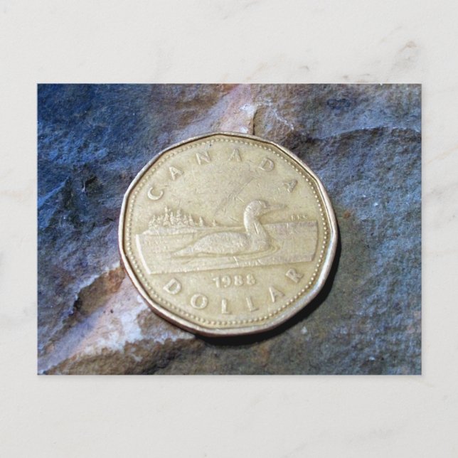 Postal canadiense Loonie 1988 (Anverso)