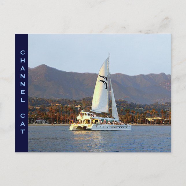 Postal Canal Cat al atardecer (Anverso)