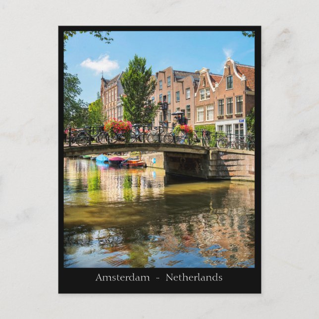 Postal Canal de Amsterdam, Países Bajos (Anverso)