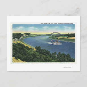 Postal Canal de Cape Cod Vista del puente de Sagamore