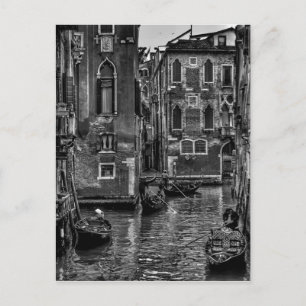 Postal Canal de góndola italia de Venecia