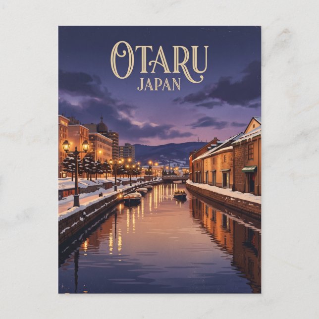 Postal Canal de Otaru Japón (Anverso)
