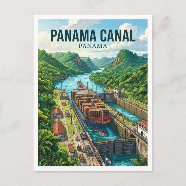 Postal Canal de Panamá (Anverso)