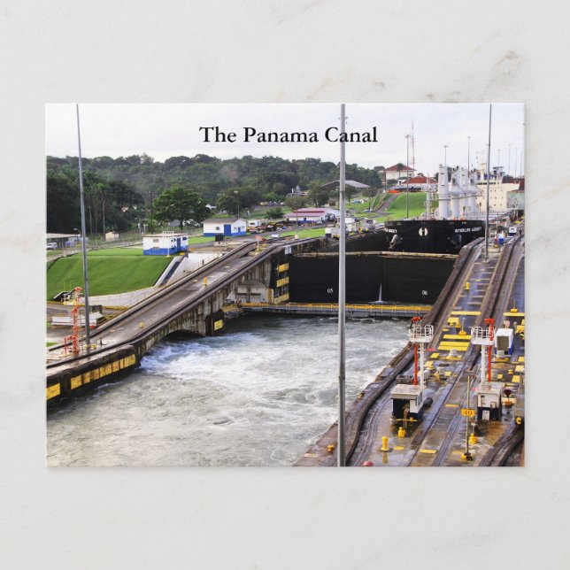 Postal Canal de Panamá, fotografía de alta definición (Anverso)