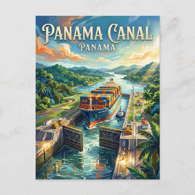 Postal Canal de Panamá Panamá (Anverso)