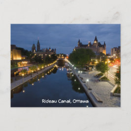Postal Canal de Rideau e impulsión de Sussex en la noche