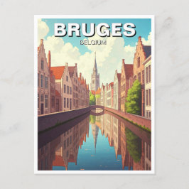 Postal Canal de viajes Brujas Bélgica