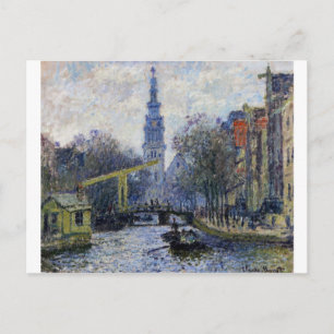 Postal Canal en Ámsterdam por Claude Monet