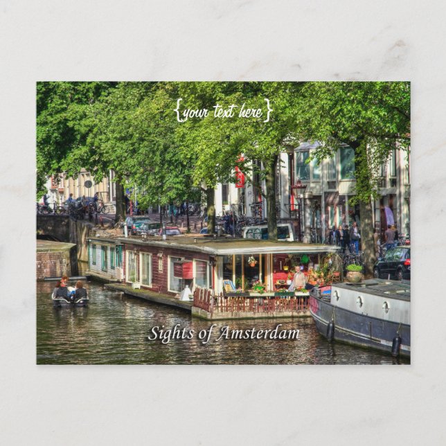 Postal Canal Houseboat, Sights of Amsterdam (Anverso)