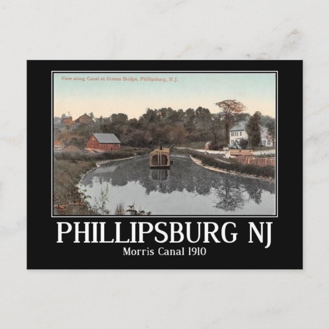 Postal Canal Morris, Phillipsburg, New Jersey Vintage (Anverso)