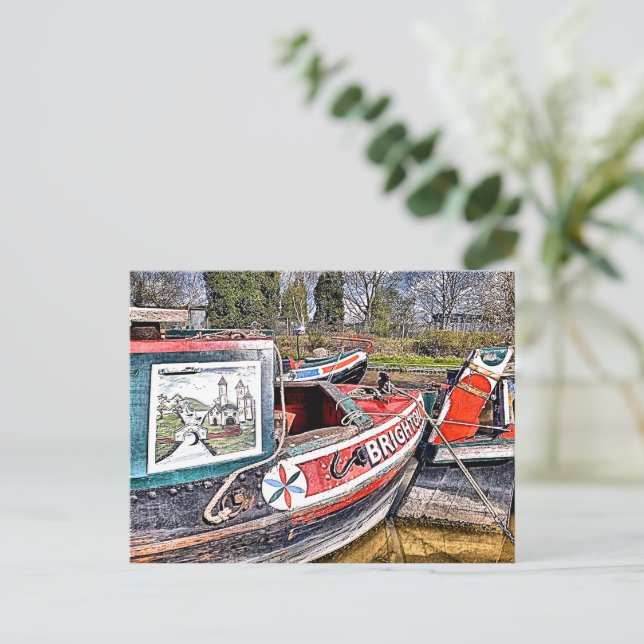 POSTAL CANAL NARROWBOATS (Anverso de pie)