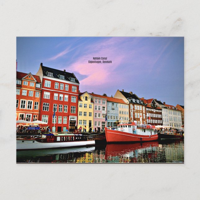 Postal Canal Nyhavn, Copenhague, Dinamarca (Anverso)