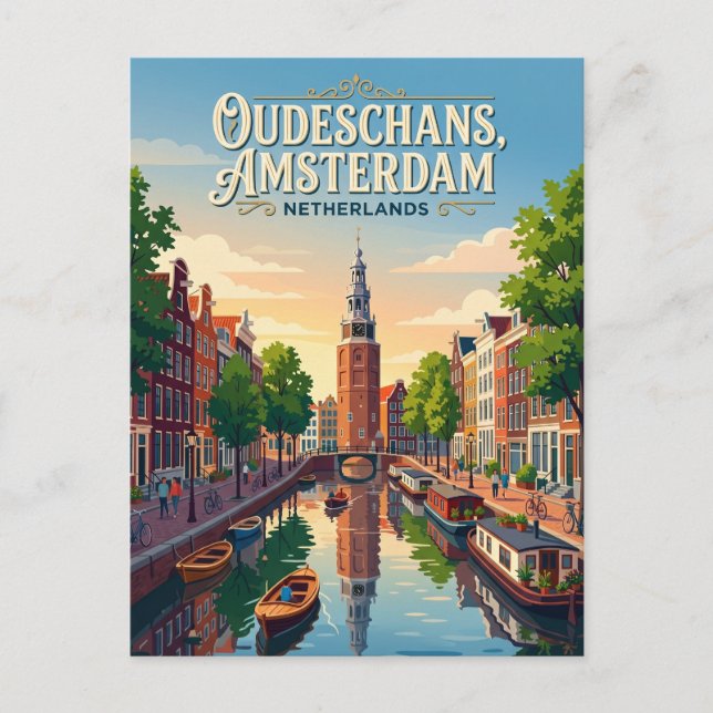 Postal Canal Oudeschans Países Bajos (Anverso)