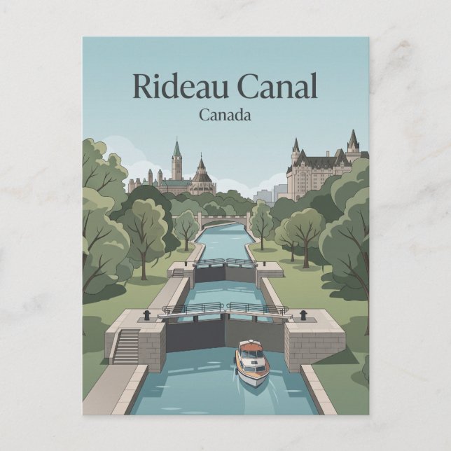 Postal Canal Rideau Canadá (Anverso)