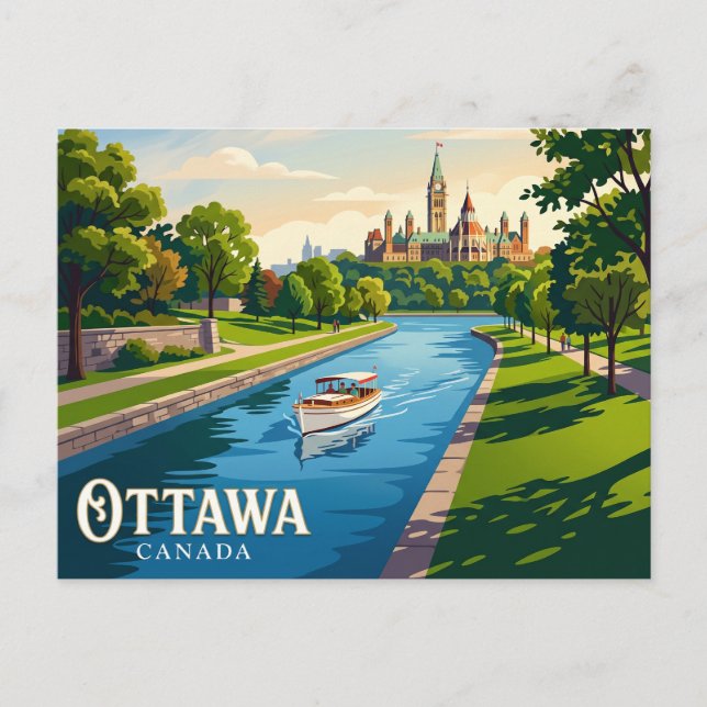 Postal Canal Rideau Canadá (Anverso)