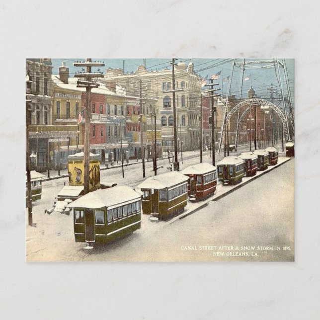 Postal Canal St Snow de Nueva Orleans 1895 (Anverso)