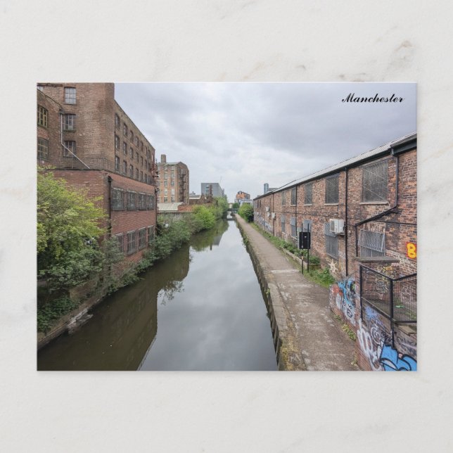 Postal Canales de Mánchester (Anverso)