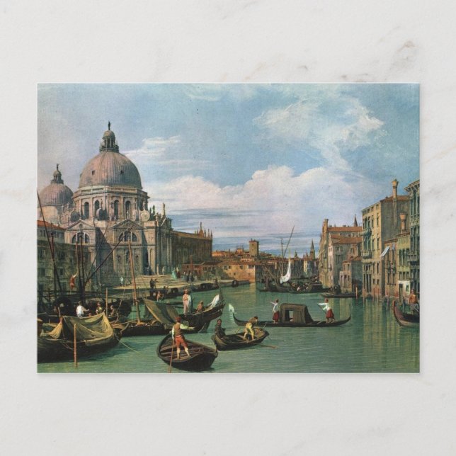 Postal Canaletto, El Gran Canal (1730) (Anverso)