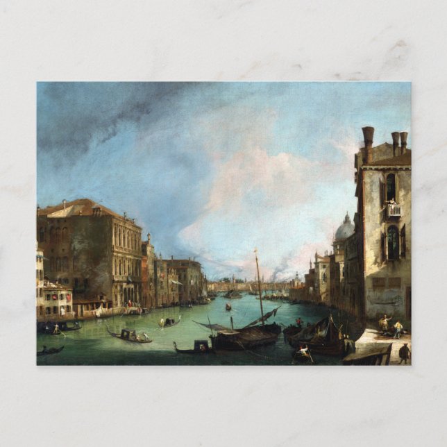 Postal Canaletto El Gran Canal de Venecia (Anverso)