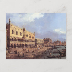 Postal Canaletto- Riva degli Schiavoni: Mirando hacia el 