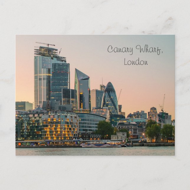 Postal Canary Wharf London Architecture Postcard (Anverso)