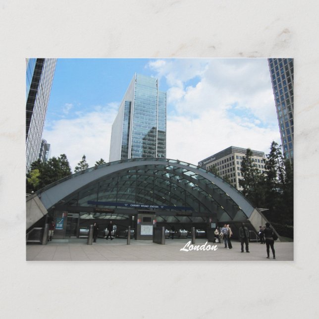 Postal Canary Wharf, London Postcard (Anverso)