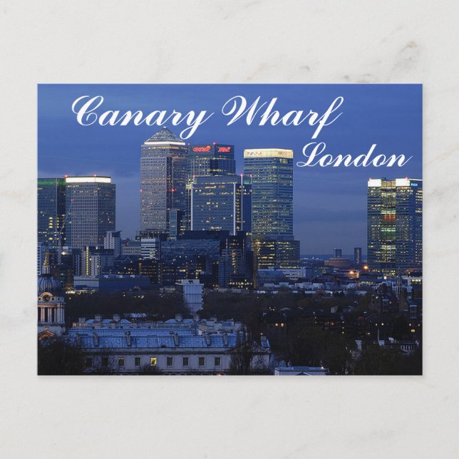 Postal Canary Wharf, London Postcard (Anverso)