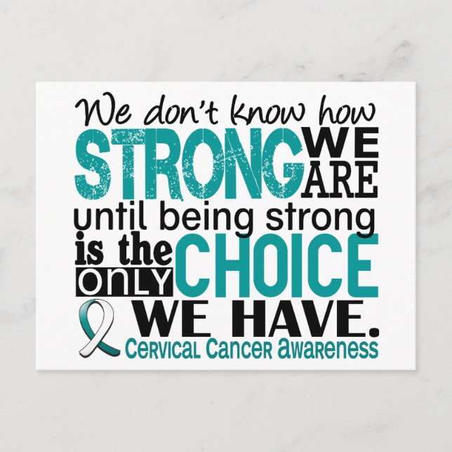 Postal Cáncer cervical cuán fuerte somos (Anverso)
