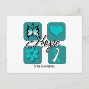 Postal Cáncer cervical esperanza amor inspira conciencia
