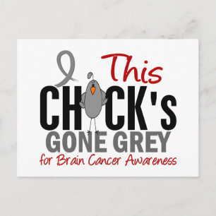 Postal CÁNCER DE CEREBRO Chick Gone Gray