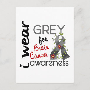 Postal Cáncer De Cerebro Que Uso Gris Para Conciencia 43