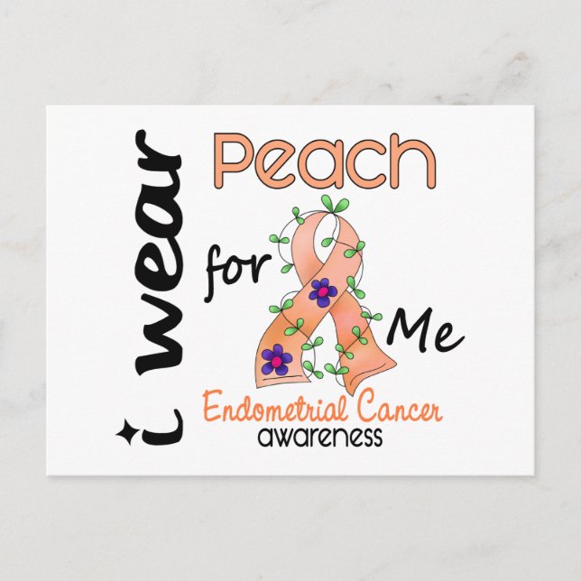 Postal Cáncer De Endometrio Que Uso Peach Para Mí 43 (Anverso)