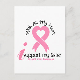 Postal Cáncer de mama Apoyo a mi hermana