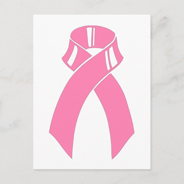Postal Cáncer de mama Cinta rosa de sensibilización (Anverso)