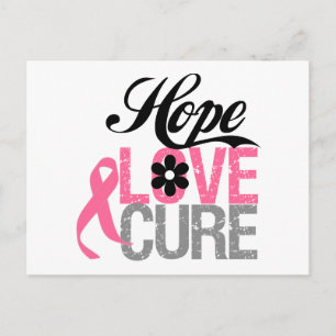Postal Cáncer de mama ESPERANZA AMAR Regalos CURE